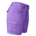 thumbnail image 5 of Women Shorts Loose Solid Color Mini Summer Beach Buttons Hot Cargo Shorts for Women, 5 of 7