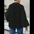 thumbnail image 4 of Blusa Holgada de Larga con Cuello Semiabierto y Lunares Franceses para Mujer Negro XXL, 4 of 10