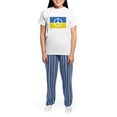 thumbnail image 4 of CafePress - Pray For Peace In Ukraine Pajamas - Women's Short Sleeve Print T-Shirt and Pants Light Cotton Pajama Set, 4 of 7