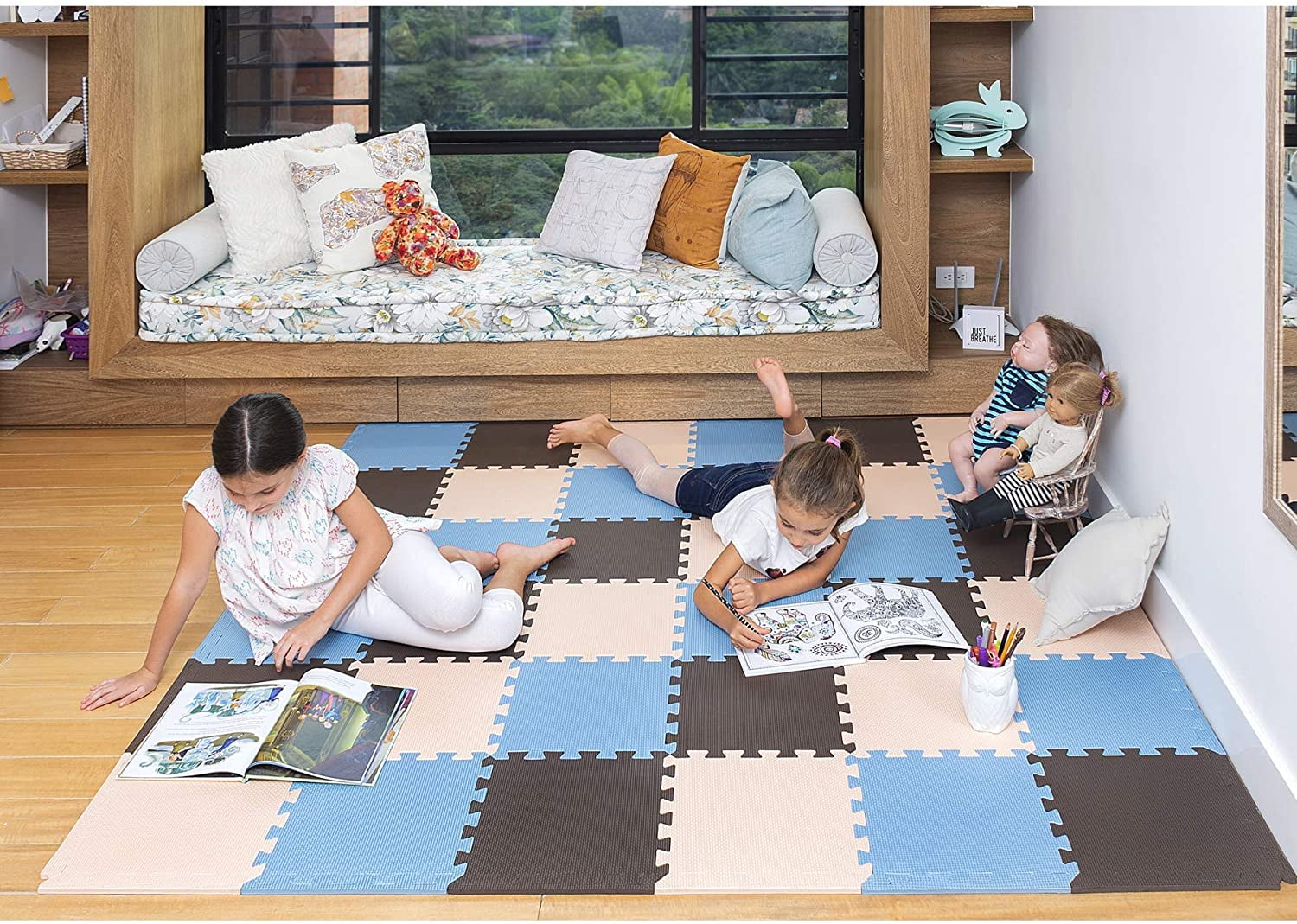 WJXBoos Thicken Tatami Kids Play Mat, franela suave bebé gatear alfombra  antideslizante niños dormir manta hipoalergénica no tóxica manta m  78.7x86.6
