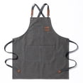 thumbnail image 1 of Delantal de lienzo TRABAJO ESPLEADO Delantales Desgaste delantales Cubiertas Cómodas Ropa de trabajo Cubierta Accesorio Accesorio Tareas domésticas Vestido con bolsillos gris Yuarrent HA011664-09, 1 of 6