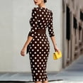 thumbnail image 4 of Sentmoon Womans Dresses Polka Dots Print Long Sleeve Crew Neck Cute Summer Dresses for Women Relaxed Fit Women's Sundresses, 4 of 6