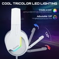 thumbnail image 5 of MARVO H8618 USB 2.0 RGB Gaming Headphones - Fabric Headband & Earpads, 50mm Speakers, Omnidirectional Mic, in-Line Control, 6.56ft Braided Cable for PC Gamers/Online Competitive Gaming/Desktop Setup, 5 of 7