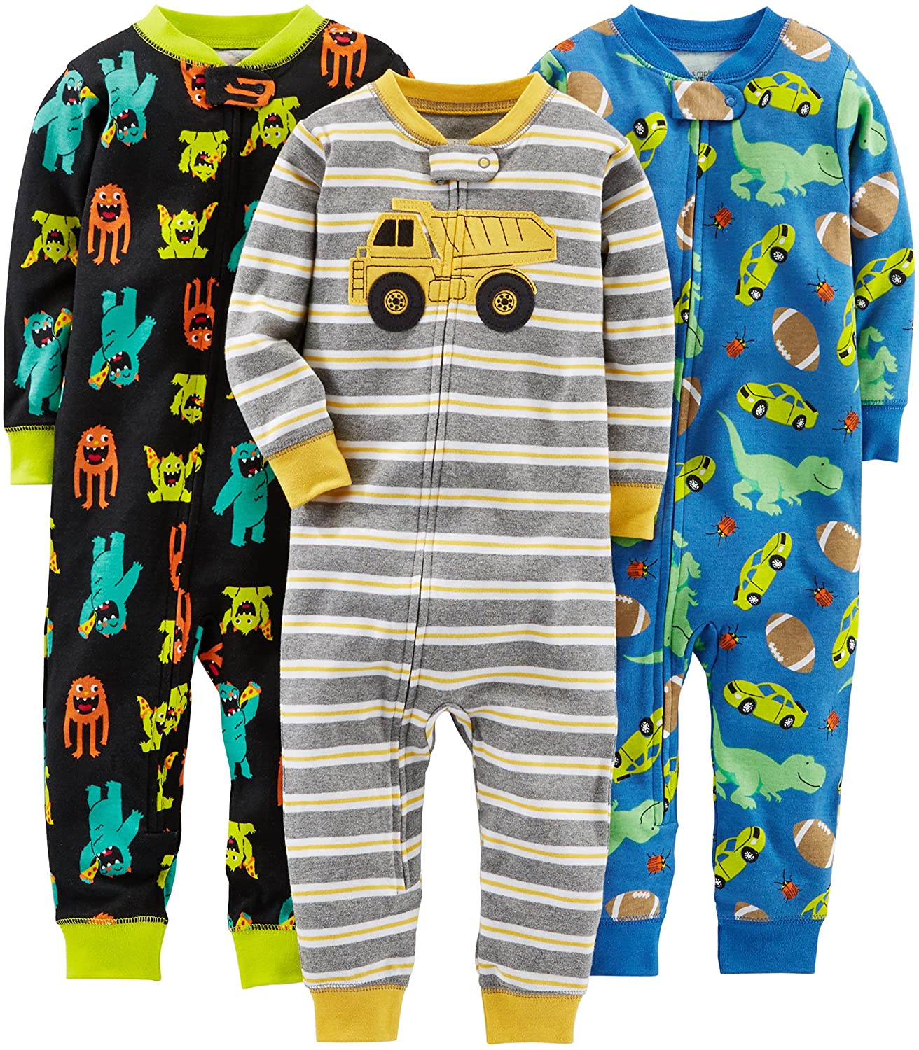 boys footless pajamas