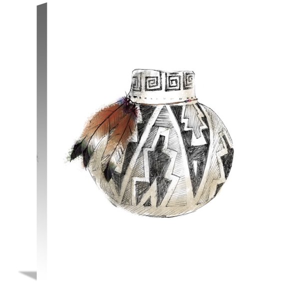 Global Gallery Avery Tillmon 'Indian Pottery' Canvas Wall Art