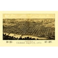 thumbnail image 2 of Beck 14x10 White Modern Wood Framed Museum Art Print Titled - Terre Haute Indiana - Beck 1880, 2 of 4