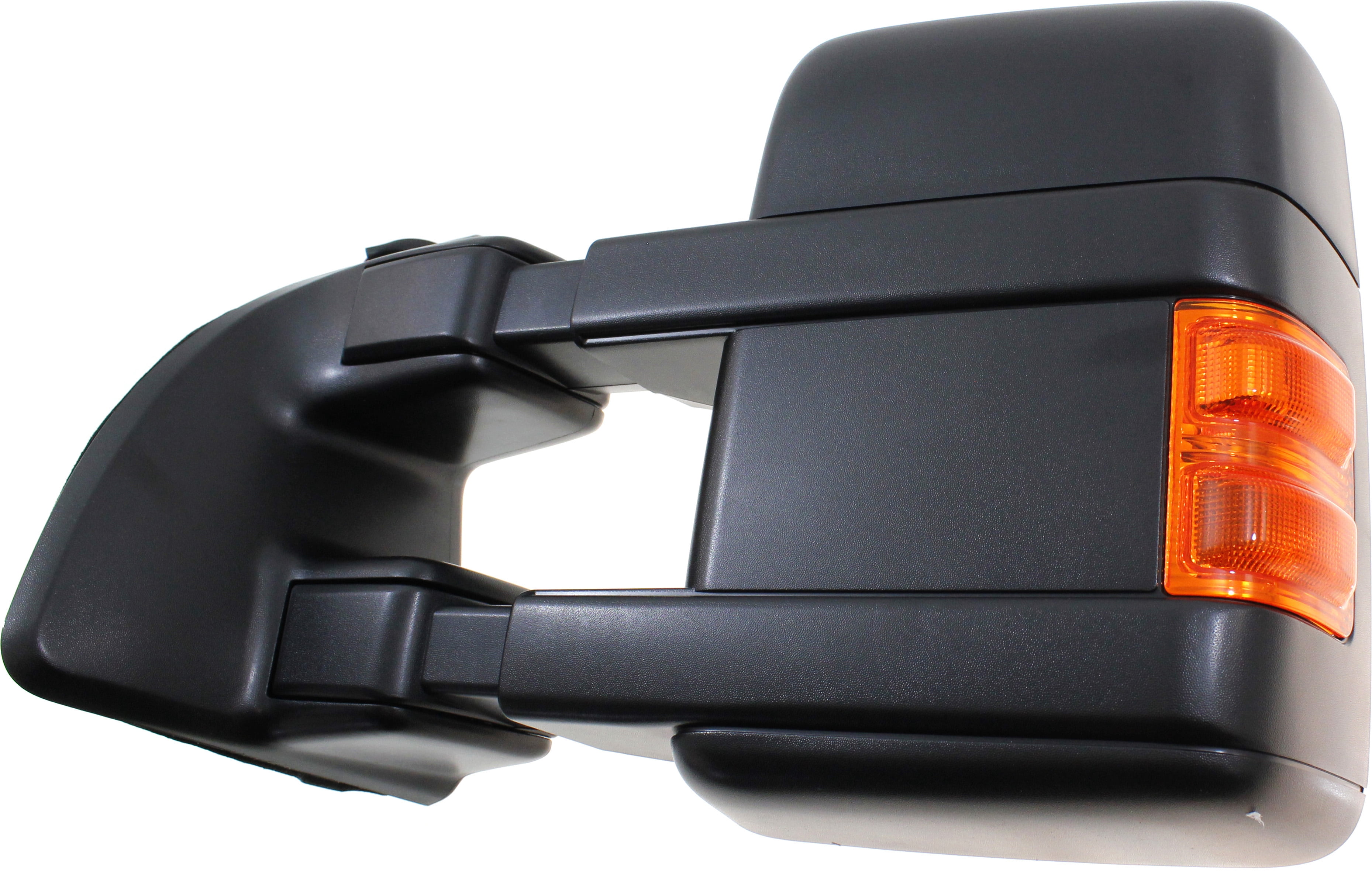 Towing Mirror Compatible With 2010-2012 Ford F-250 Super Duty F-350 Left Driver Side Heated w/ Blind Spot Corner Glass In-housing Signal Light Textured Black Kool-Vue