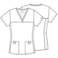 thumbnail image 7 of Cherokee Flexibles Women Medical Scrubs Top V-Neck Knit Panel 2968, M, Teal Blue, 7 of 7