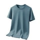 thumbnail image 1 of Hombres Pantalones Cortos Sólidos Tamaño Grande Mitad de Manga Cuello Redondo Superior, Blusa de Moda Casual para Al Aire Libre Y Diario, 1 of 1