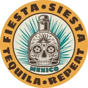 Fiesta Tequila Siesta Repeat Sticker Mexico Day Of The Dead Phone Decal Water Bottle Stickers Car Decals, Laptop Sticker