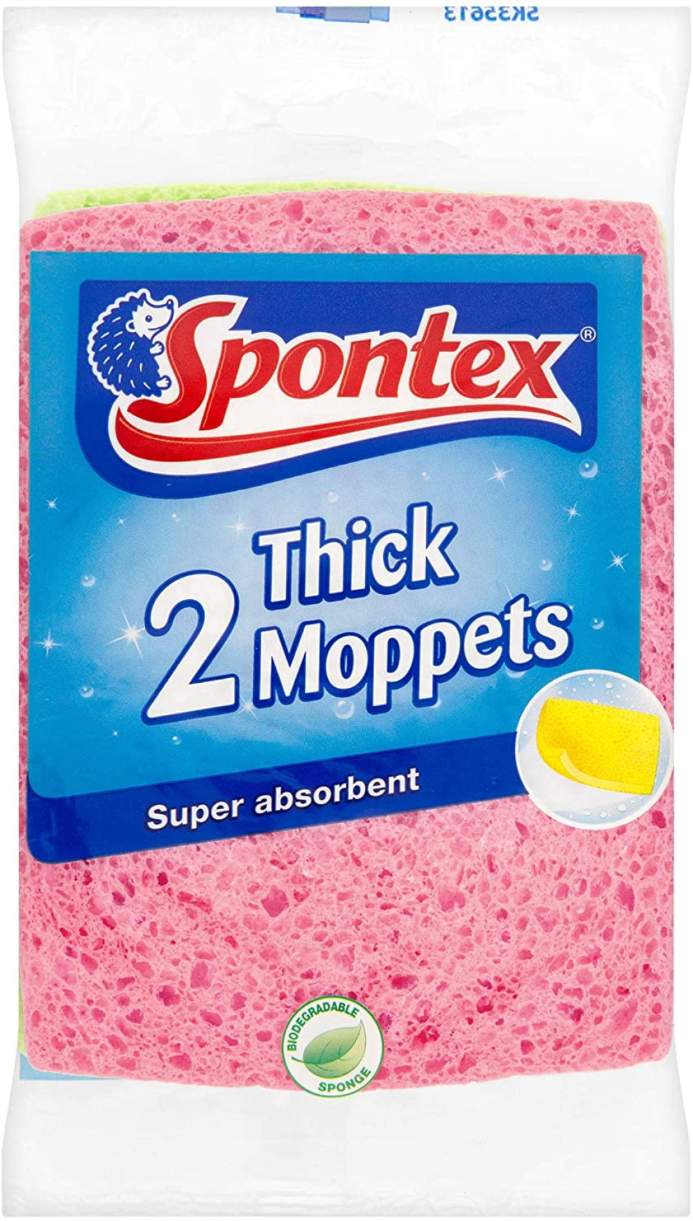 Spontex Hygienic Thick Moppets Pack of 2 