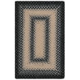 thumbnail image 3 of SAFAVIEH Braided Neville Bordered Machine Washable Reversible Area Rug, Black/Grey, 2' x 3', 3 of 19