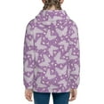 thumbnail image 6 of Pofeuu Purple Butterflies Floral Print Teenage Zipper Hoodie Sweatshirts Hooded Casual Jackets With Pocket For Boys Girls-Medium, 6 of 6