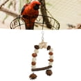 thumbnail image 4 of Pet Bird Swing, Pine Cones Parrots Swing Toys Logs Wooden Intellectual Development  For Cockatoo S, 4 of 8