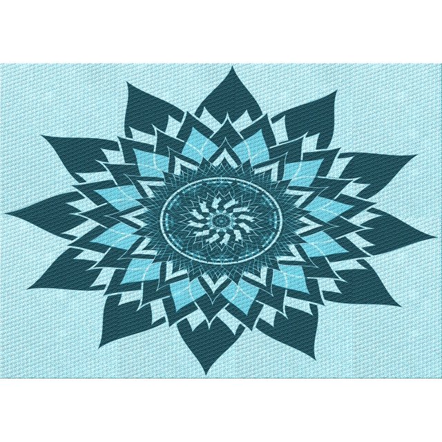 Ahgly Company Tapis d'Intérieur Lavables en Machine Rectangle Transitionnel Vert Cyan Foncé, 7' x 10'