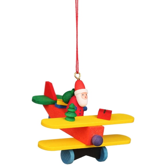 Alexander Taron 2.75" Christian Ulbricht Santa in a Plane Christmas Ornament