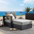 thumbnail image 2 of Modular Lounge Chair Chaise, Grey Gray, Aluminum Metal, Outdoor Patio Balcony Cafe Bistro Garden Hospitality Restaurant, Modern Contemporary HB36557, 2 of 9