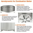 thumbnail image 6 of Fire Pit, 20.5 Inch Portable Outdoor Firepit, Stainless Metal Steel Wood Burning Fireplaces with Removable Ash Pan and Poker, for Outside Bonfire Backyard Patio Camping, 6 of 8