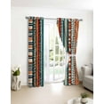 thumbnail image 5 of Bohemian Patterns Blackout Curtains for Bedroom Living Room, Retro Seamless Stitching 54 In Long Thermal Insulated Room Darkening Drapes Grommet Window Treatments, 42 x 54 In, 5 of 9