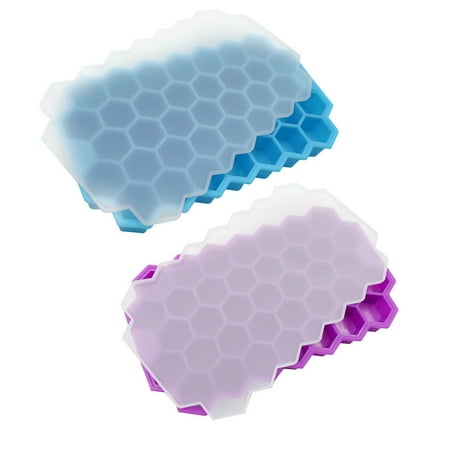 

Popsicles Molds Shape Ice Containers 2Pcs Ice-Cube Ice-Cube Storage Faveolate Tray Maker Mold