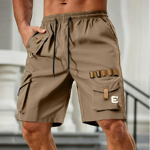 Styesk Shorts pour Hommes Shorts pour Hommes Couleur Unie Sports Entraînement Physique Shorts Poches Cargo Pantalons Raccourcis