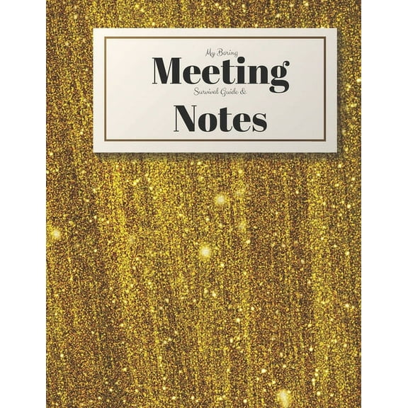 My Boring Meeting Survival Guide and Notes : 8.5x11 Meeting Notebook and Puzzle Book (Paperback)