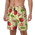thumbnail image 2 of Uemuo Cherries and Ladybirds Pattern Mens Swim Trunks Quick Dry Board Shorts with Mesh Lining, Stretch Beach Shorts Quick Dry No-Chafing Board Shorts-Large, 2 of 9