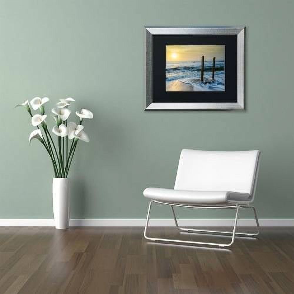 Trademark Fine Art 'Kissed by the Sea' Canvas Art by PIPA Fine Art, Black Matte, Silver Frame