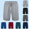 thumbnail image 7 of NIEWTR Men's Basketball Shorts Baggy Lightweight Athletic Gym Workout Running Casual Shorts with Pockets(Dark Green,L), 7 of 7