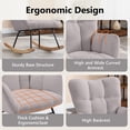 thumbnail image 3 of XgoodX Nursery Rocking Chair Velvet Upholstered Glider Rocker Rocking Accent Chair Padded Seat with High Backrest Armchair Comfy Side Chair for Living Room Bedroom Offices (Light Gray), 3 of 8