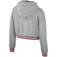 thumbnail image 3 of Women's The Wild Collective Heather Gray Alabama Crimson Tide Cropped Shimmer Pullover Hoodie, 3 of 3