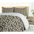 thumbnail image 5 of Ambesonne Abstract Duvet Cover Set, Neutral Rose Petals, 2-Calking, Dark Blue Grey Ecru, 5 of 7