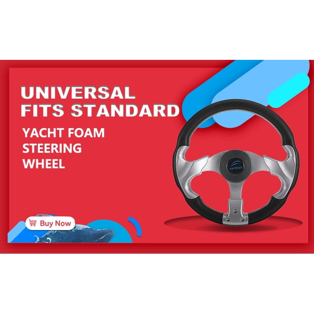 fastboy Aluminum Alloy 3 Spoke Boat Steering Wheel Center Console Helm 3/4-inch Shaft Universal Automobile Interior Replacement Part