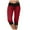 Wine, variant on Frostluinai Capri Leggings for Women Mid Waisted Drawstring Soft Workout Capris with Pockets Plus Size Color Block Sweatpants