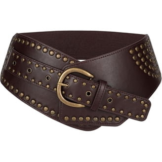 1512 Women Wide Elastic Belt Western Buckle Vintage Strecth Waist Women Wide Elastic Belt Western Buckle Vintage Strecth Waist  main image 4