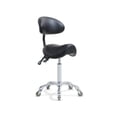 thumbnail image 1 of Silla con ruedas Saddle Stool con respaldo Antlu Black, 1 of 7