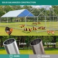 thumbnail image 3 of Aukfa Chicken Coop, 26 FT Large Metal Walk-in Chicken Run with Cover for Outdoor, Backyard, Farm, 3 of 9