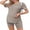 Light Khaki, variant on Maternity Sets 2 Piece Outfits Ribbed Knit Short Sleeve Shirts and Biker Shorts Pregnancy Loungewear Mama Clothes
