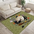 thumbnail image 2 of Area Rugs 3'x5', Black Cats Halloween Carpet Runner Indoor Outdoor Rugs Home Decor Aesthetic, Green Botanical Horror Non Slip Mats Washable Accent Rug for Living Room Bedroom, 2 of 8