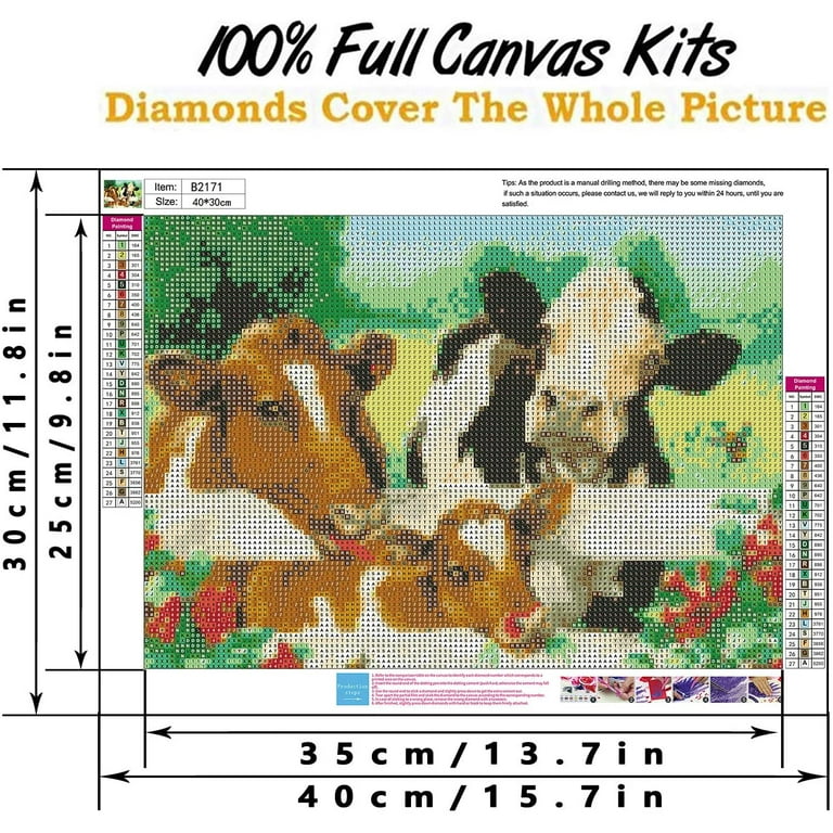 Diy 5D Diamond Art Kits For Adults Farm Cattle Diamond Painting