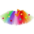 thumbnail image 3 of Falda tutú de caramelo de arcoíris para niñas, falda de tul mullida para niños, minifalda tutú colorida, disfraz de fiesta de cumpleaños para niñas pequeñas, 3 of 5