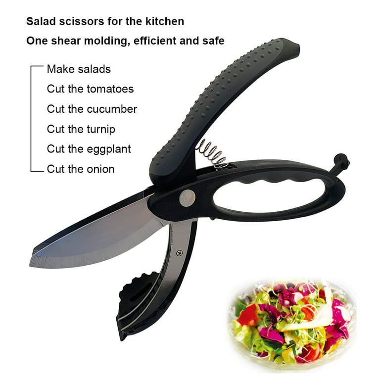 Salad Scissors for Chopped Salad, Kitchen Scissors for Salad Cutter,  Multifunction Double Blade Salad Chopper Tool