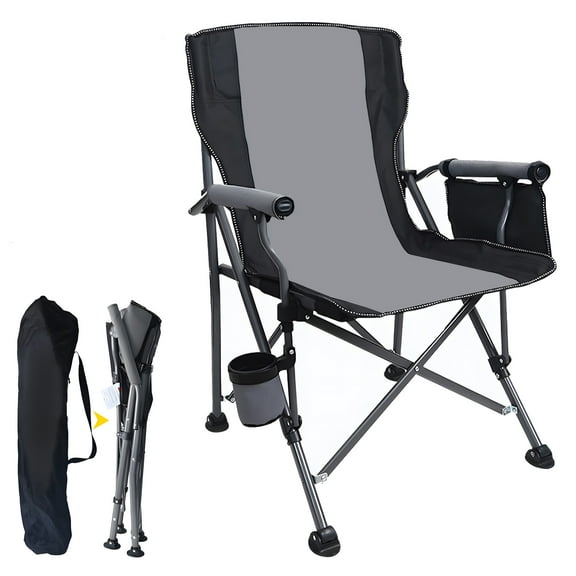 TBACW Foldable Camping Chairs with Cup Colders, Oversized Camping Chairs Heavy Duty, 37 inches Max Load 500lb Camp Chairs for Adults, Suit for Fishing, Picnic, Painting, Party