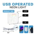 thumbnail image 5 of LOVE 15" Square Contemporary Glam Acrylic Box USB Operated LED Neon Light, White/Rainbow, 5 of 7