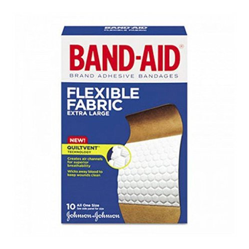 BAND-AID Flexible Fabric Bandages Extra Large 10 Each