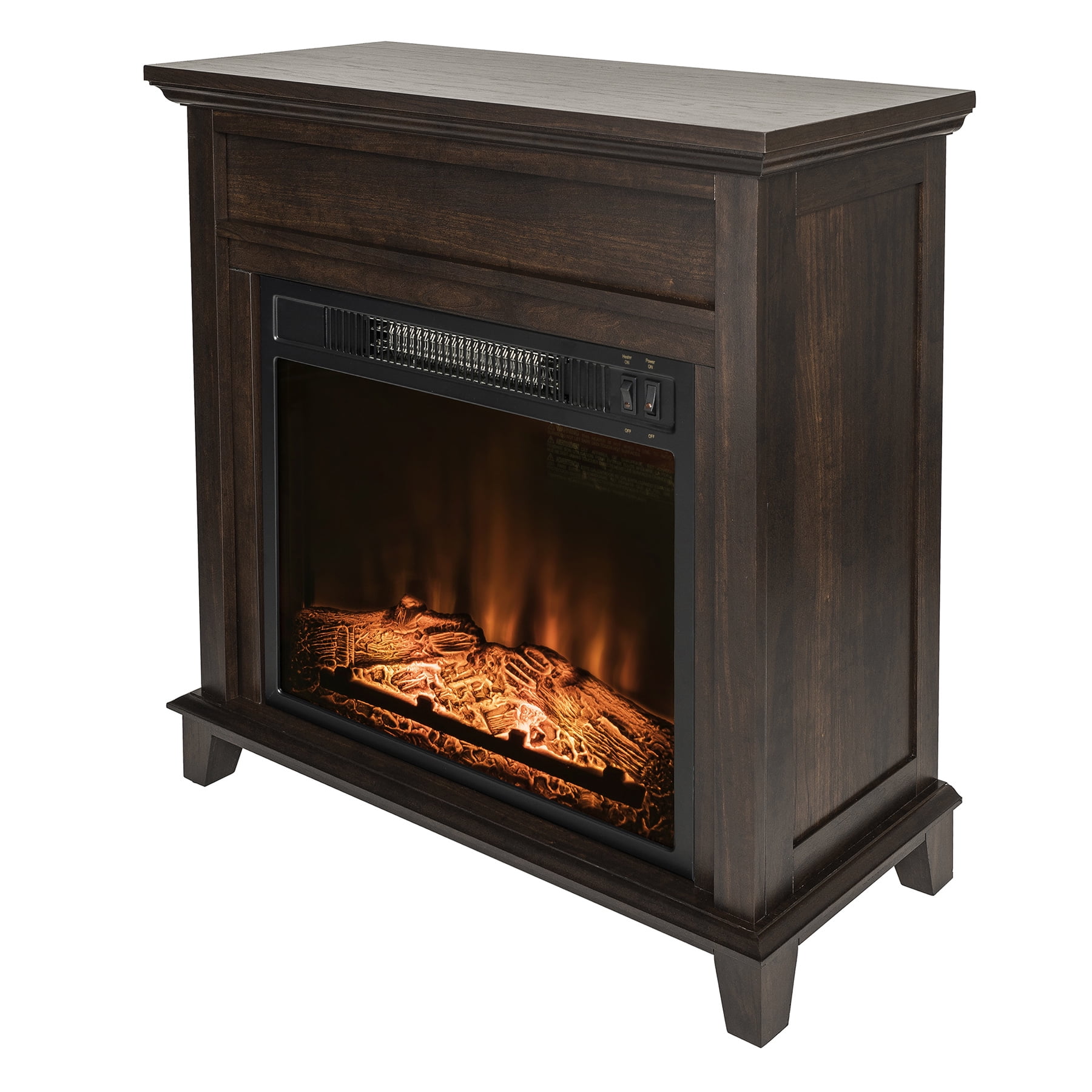 Akdy Fp0095 27 Electric Fireplace Freestanding Brown Wooden Mantel Akdy Fp0095 27 Electric Fireplace Freestanding Brown Wooden Mantel Firebox Heater 3d Flame W Logs Com