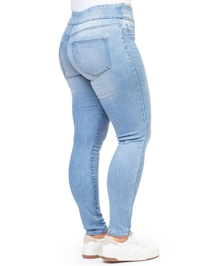Jordache women's High Rise Curvy Pull On Jeggings