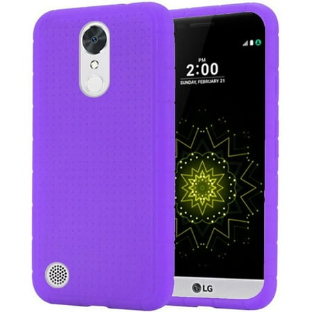 Lg Env2 Skins Covers - Insten Rugged Rubber Silicone Skin Gel Case Cover for LG Grace 4G/Harmony/K20 Plus/K20 V, Purple