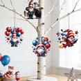 thumbnail image 5 of JHyouerji 16 Pcs 4th of July Ornaments Patriotic Wooden Tree Hanging Ornaments for Memorial Day Red White Blue Independence Day 250th Anniversary Decor, 5 of 6
