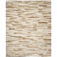 thumbnail image 2 of SAFAVIEH Studio Leather Loew Geometric Area Rug, Tan/Ivory, 8' x 10', 2 of 6